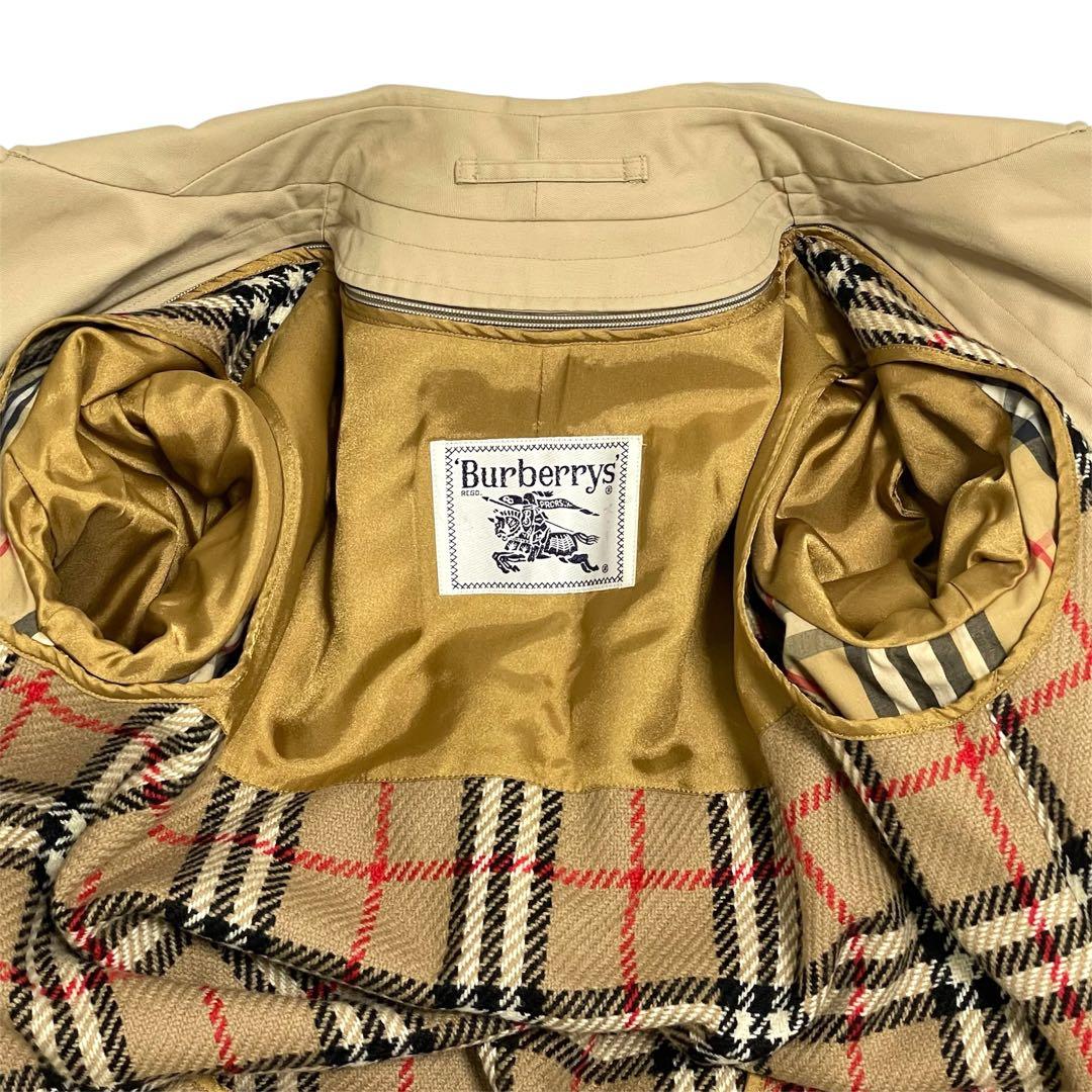 Burberrys 白タグ 90s バーバリー ステンカラーコート ライナー付き