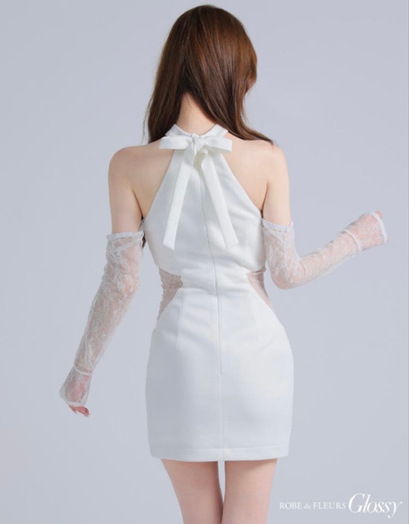 ROBE de FLEURS ホワイト ドレス S