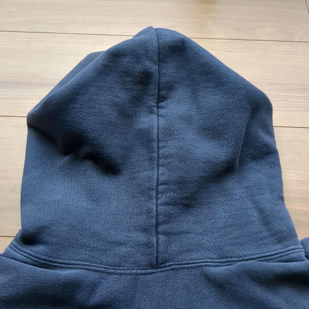 90s USA製 リバースウィーブパーカー ノートルダム ネイビー 刺繍タグXL