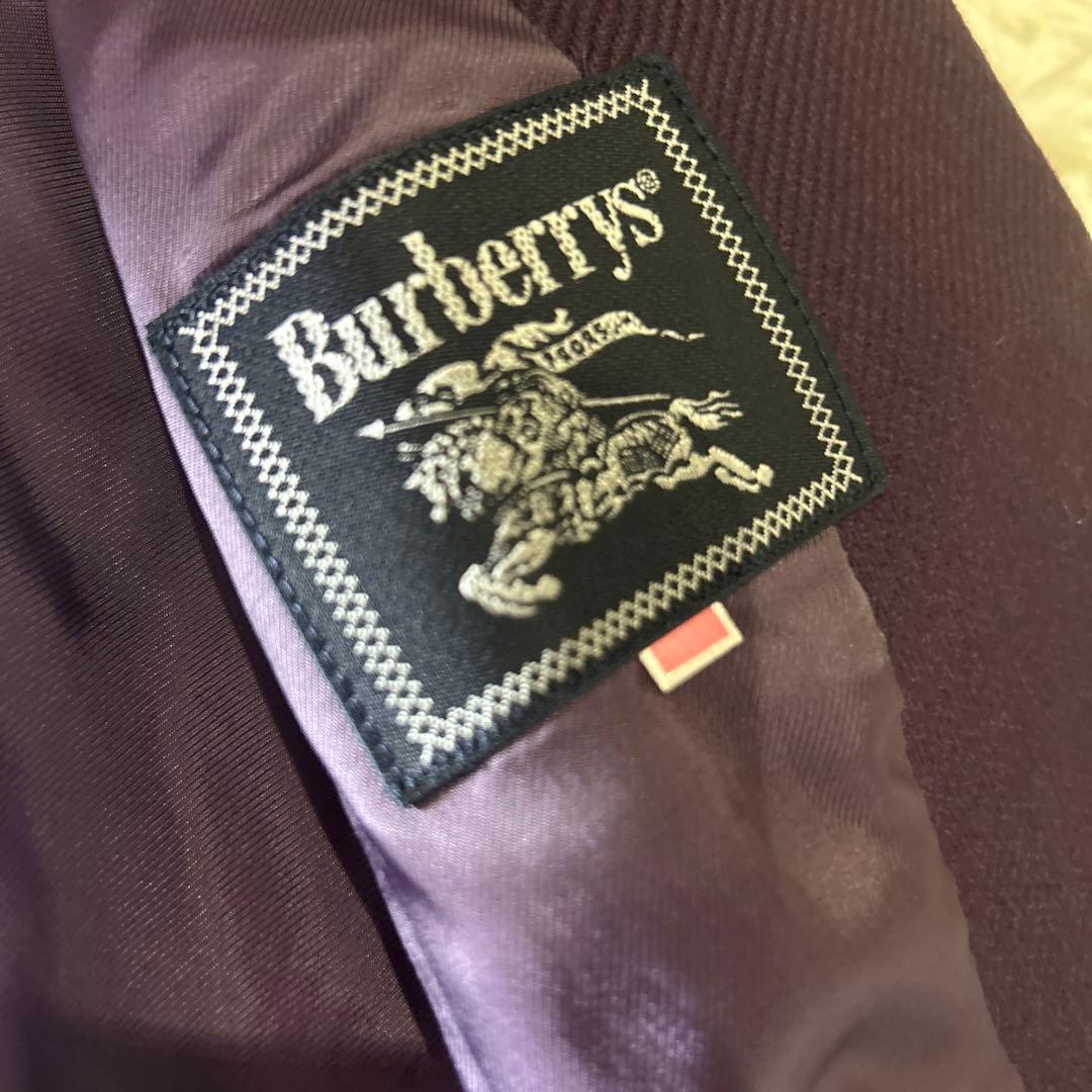 未使用級　BURBERRYS セットアップ　カシミヤ混　金ボタン　ノーカラー