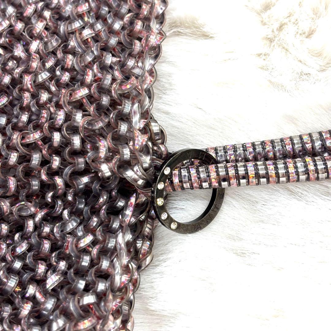 未使用級 アンテプリマ ANTEPRIMA ワイヤーバッグ ピンク スクエア