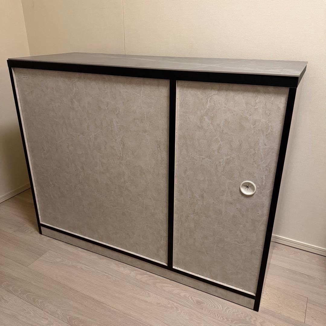 楽天購入　キッチンカウンター 幅120cm 完成品 家電収納 モダン　大川家具