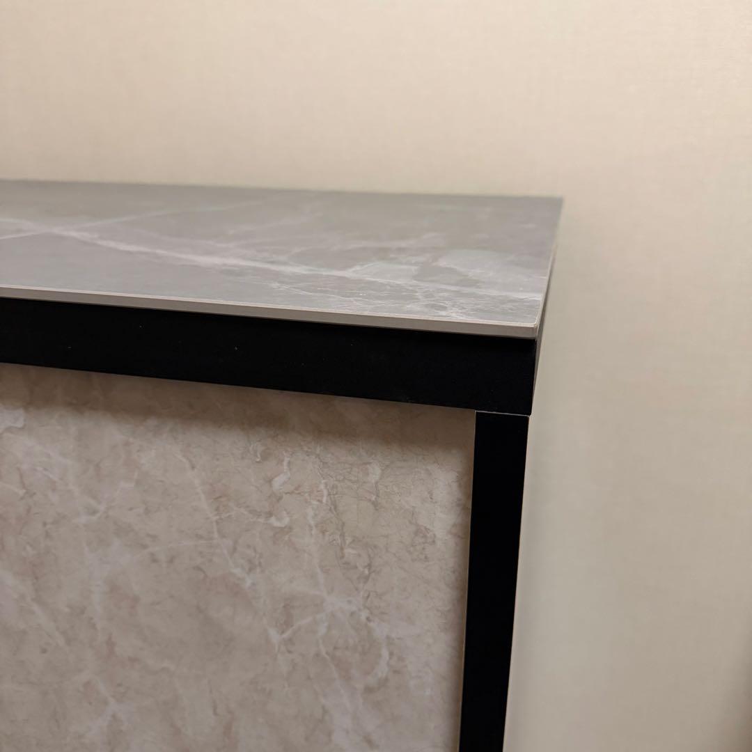 楽天購入　キッチンカウンター 幅120cm 完成品 家電収納 モダン　大川家具