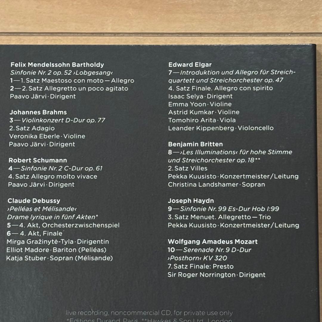 【希少】ドイツ・カンマー・フィル自主制作盤2016-2019