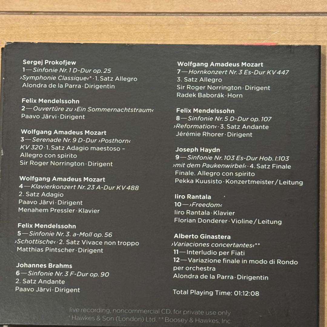 【希少】ドイツ・カンマー・フィル自主制作盤2016-2019