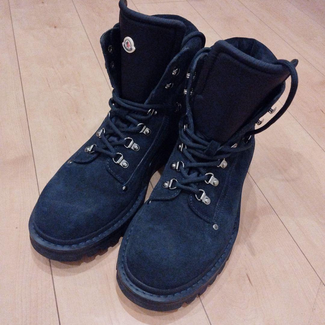 ゲ*ニ様 Moncler（モンクレール）スウェードネイビー・ワークブーツ 44