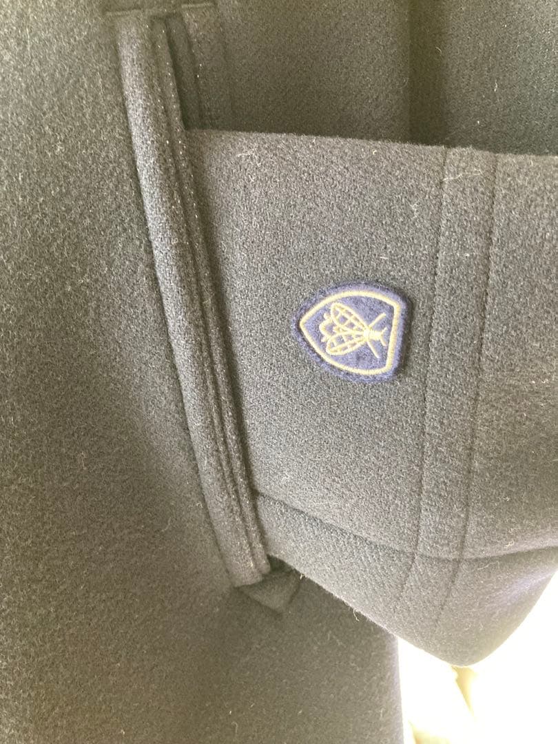 [美品]オーシバルネイビー フード付き ピーコートサイズ5(XL)