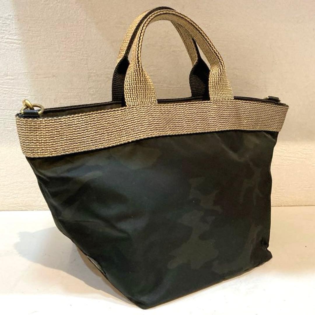 【美品】VIOLAd'ORO V-2037 2way ナイロントート　カモフラ