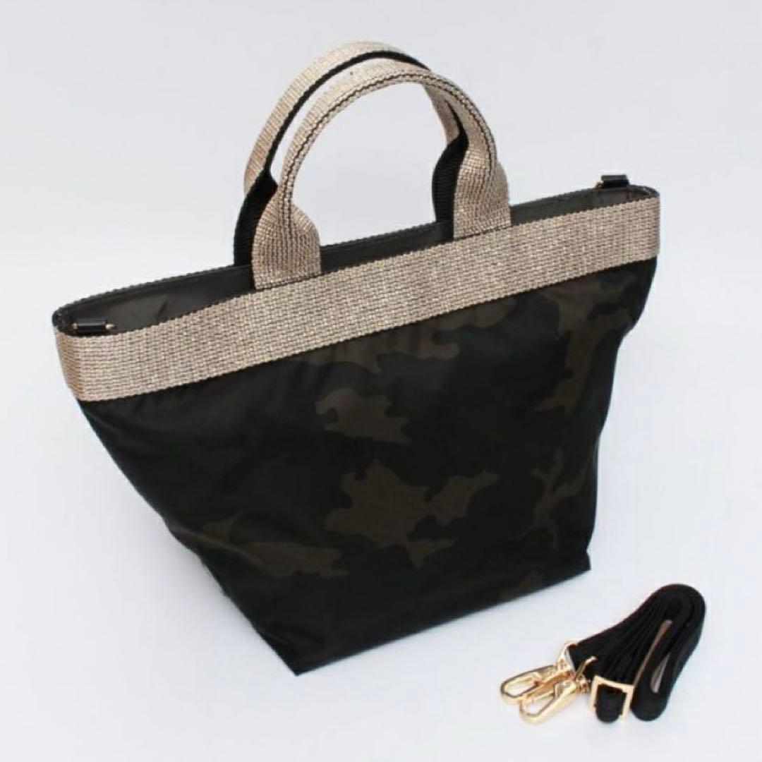 【美品】VIOLAd'ORO V-2037 2way ナイロントート　カモフラ