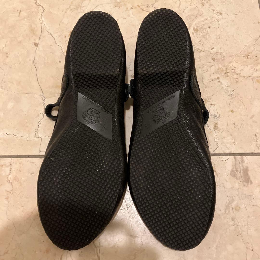 CROWN フラットシューズ 4 STRAP COURT JAZZ ブラック