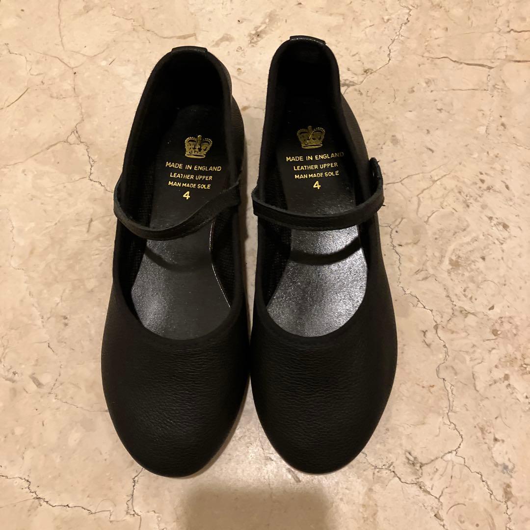 CROWN フラットシューズ 4 STRAP COURT JAZZ ブラック