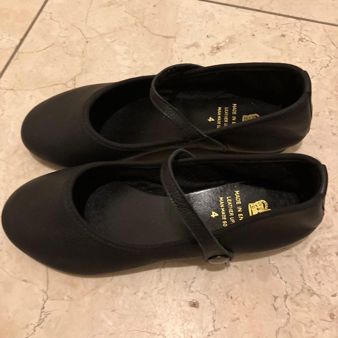 CROWN フラットシューズ 4 STRAP COURT JAZZ ブラック