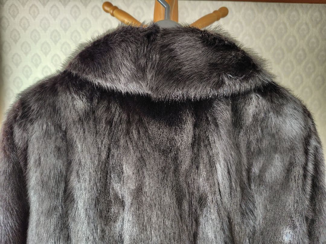 ミンク毛皮コート　ブラック　※名前刺繍あり