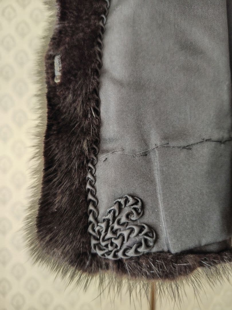 ミンク毛皮コート　ブラック　※名前刺繍あり