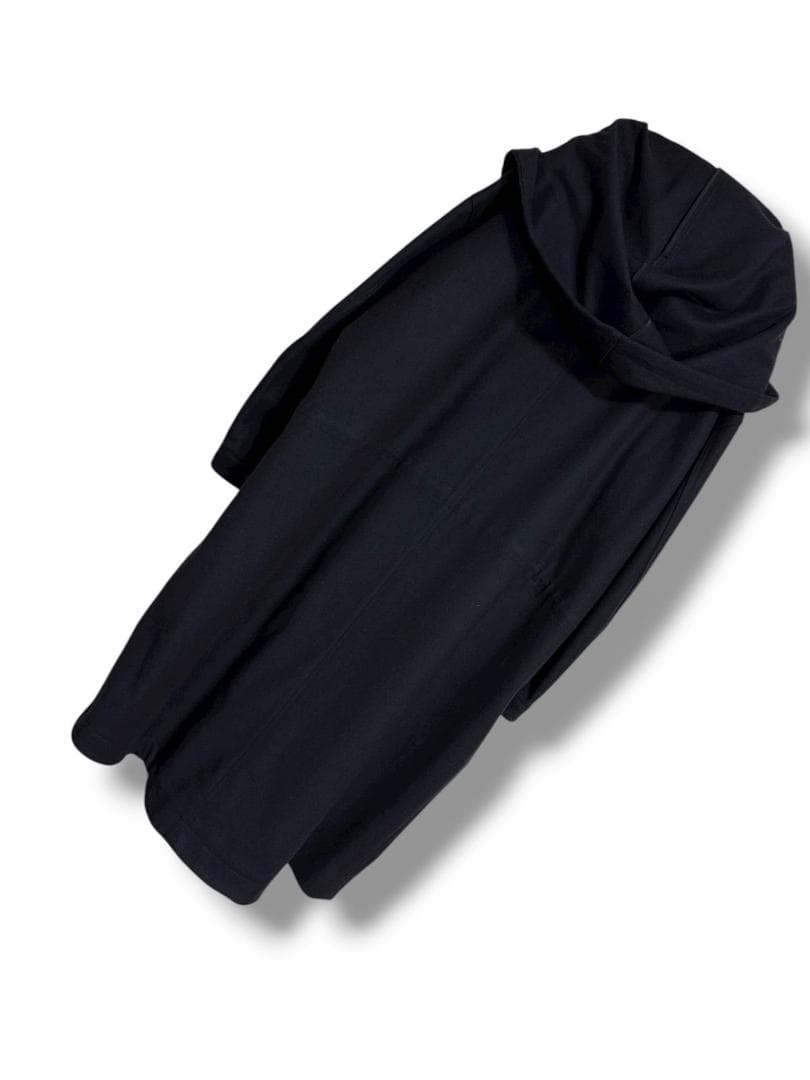 美品 THE RERACS ウール100％ メルトンロングコート ブラック黒