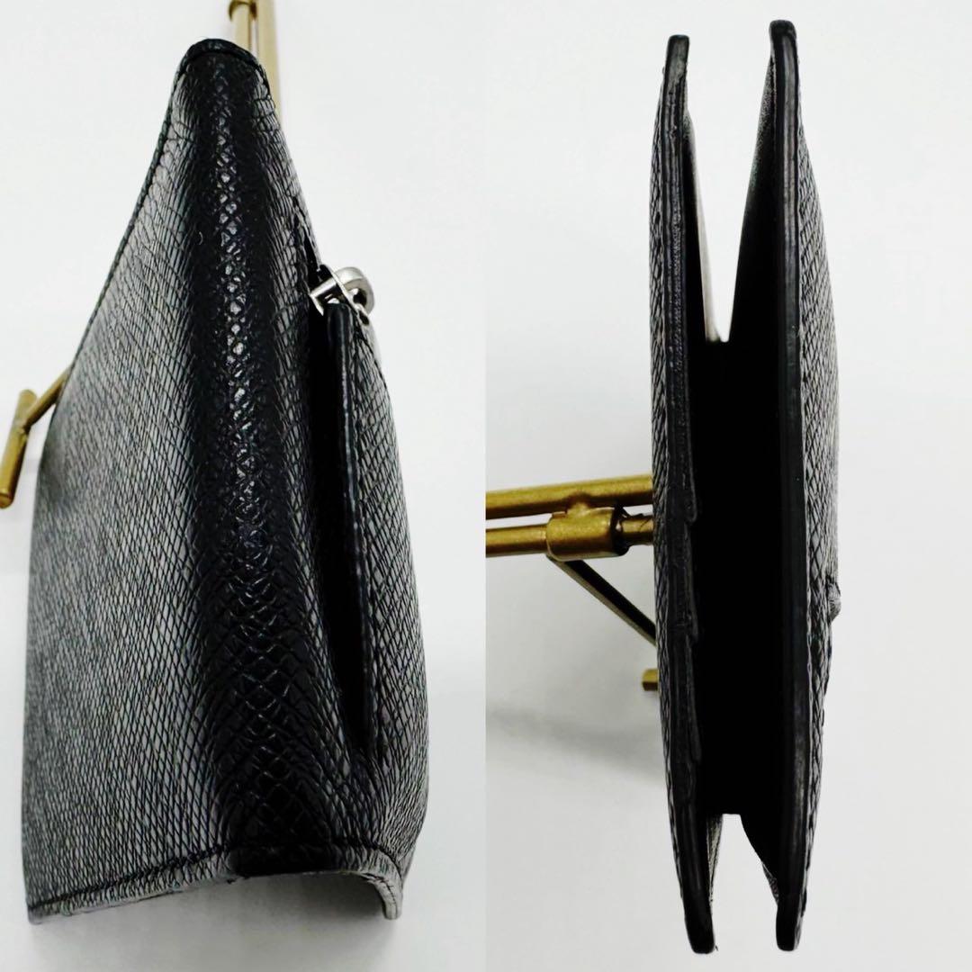 美品　PELLE MORBIDA マネークリップ 財布 二つ折り　黒　本革