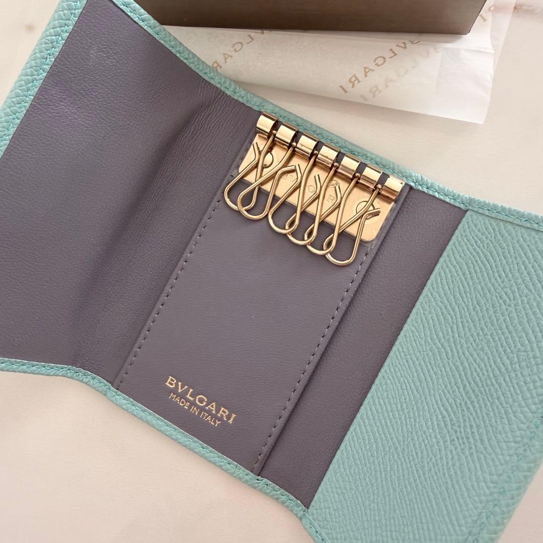 BVLGARI ライトブルー キーケース