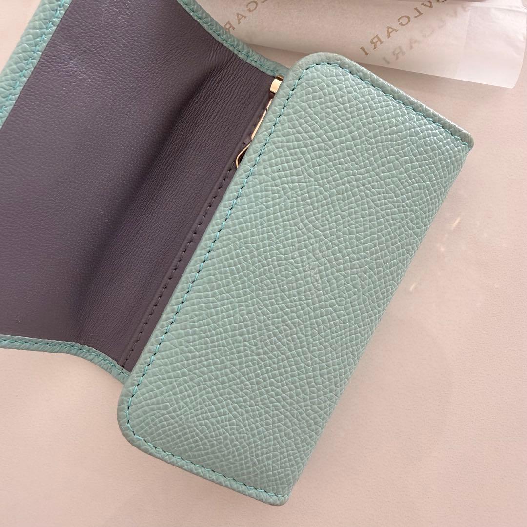 BVLGARI ライトブルー キーケース