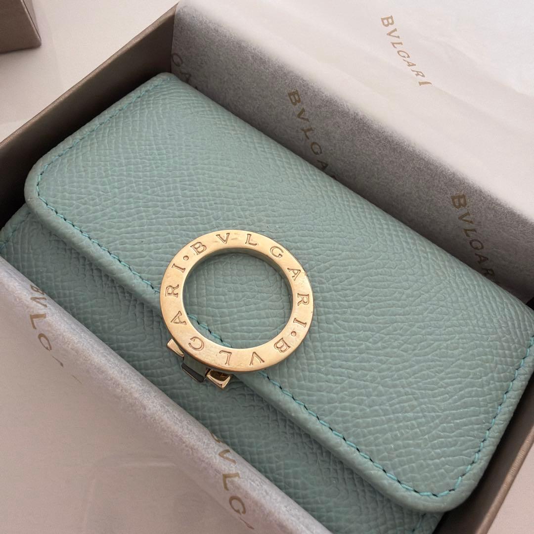 BVLGARI ライトブルー キーケース