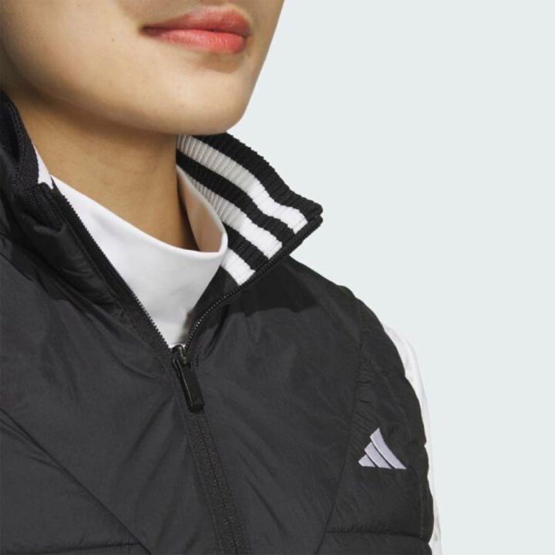 新品1.9万 adidasゴルフ 中綿 保温ロングベスト レディースXL