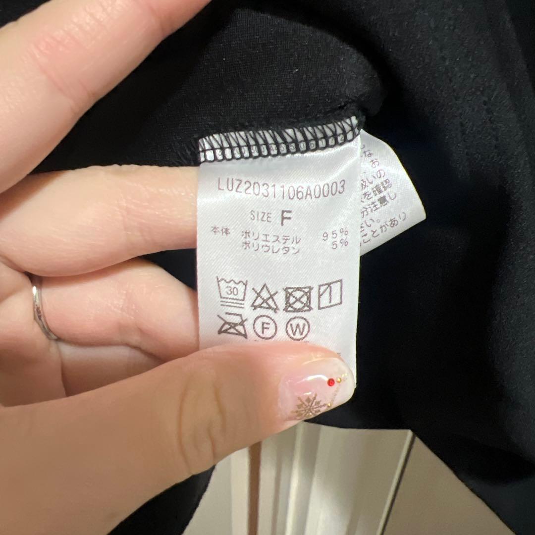 Lui's ジョーゼットスタンドハーフZIPカットソー