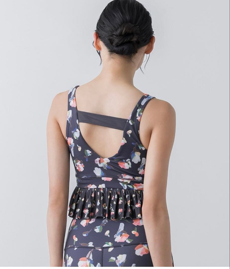 《マロ》SUKALAローズプリントトップ ブラック