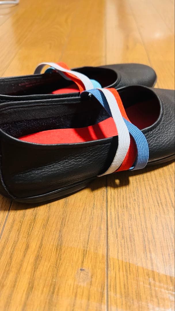 CAMPER TWINS 黒 レザー 靴