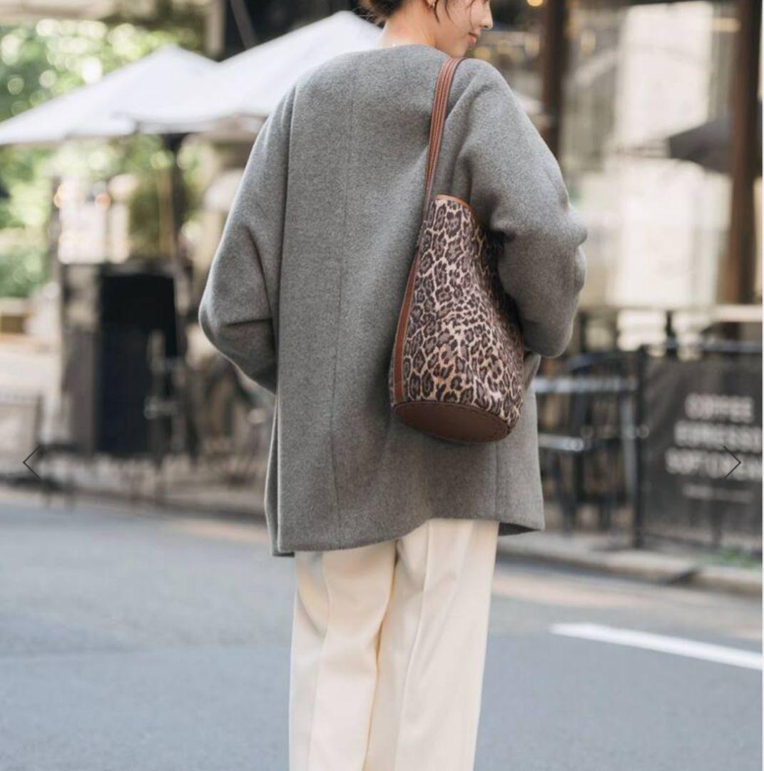 専用出品【TICCA ティッカ】ウールノーカラーテントコート グレー