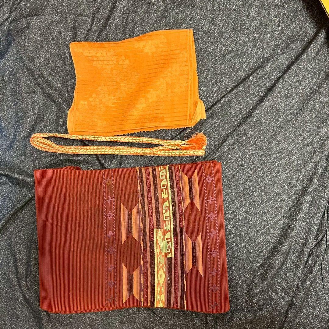 中*子様 モ50 美品　薄物　二重紗　風通紗　正絹　小紋　フルセット 夏着物