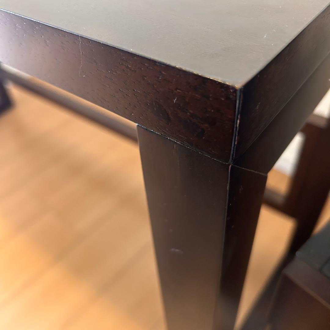 ACTUSダークブラウン木製テーブル(事務机)　展示品