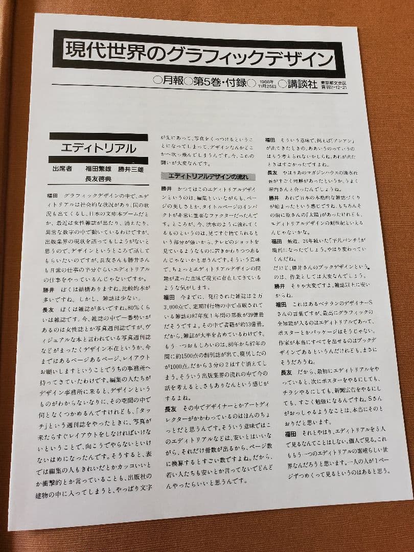 現代世界のグラフィックデザイン 1-6巻セット　古書　1988年