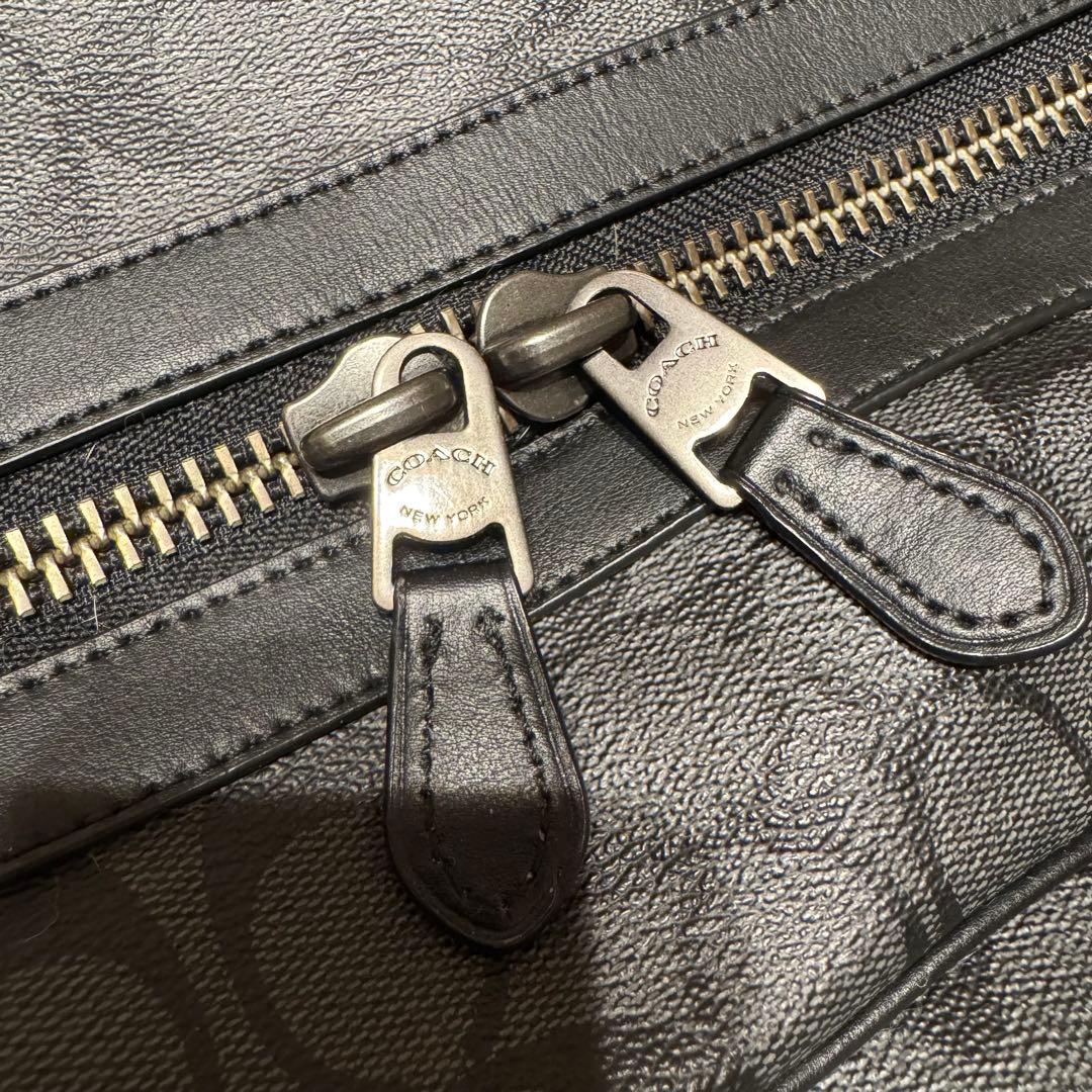 希少 極美品 コーチ 2way ボストンバッグ 大容量 シグネチャー ブラック