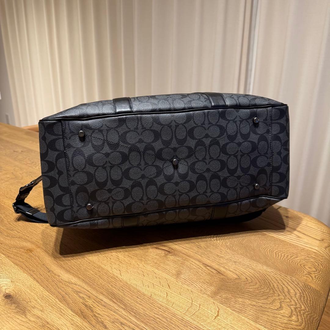 希少 極美品 コーチ 2way ボストンバッグ 大容量 シグネチャー ブラック
