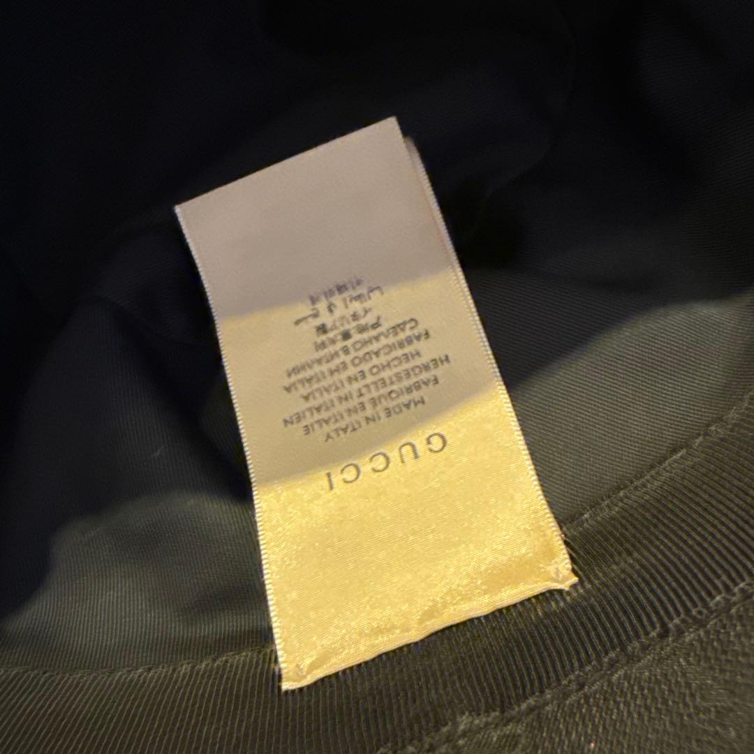 GUCCI ブラック バケットハット GGロゴ