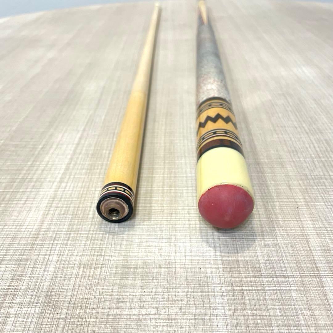 ヴィンテージ ビリヤードキューセット インレイ ハードケース 手袋付