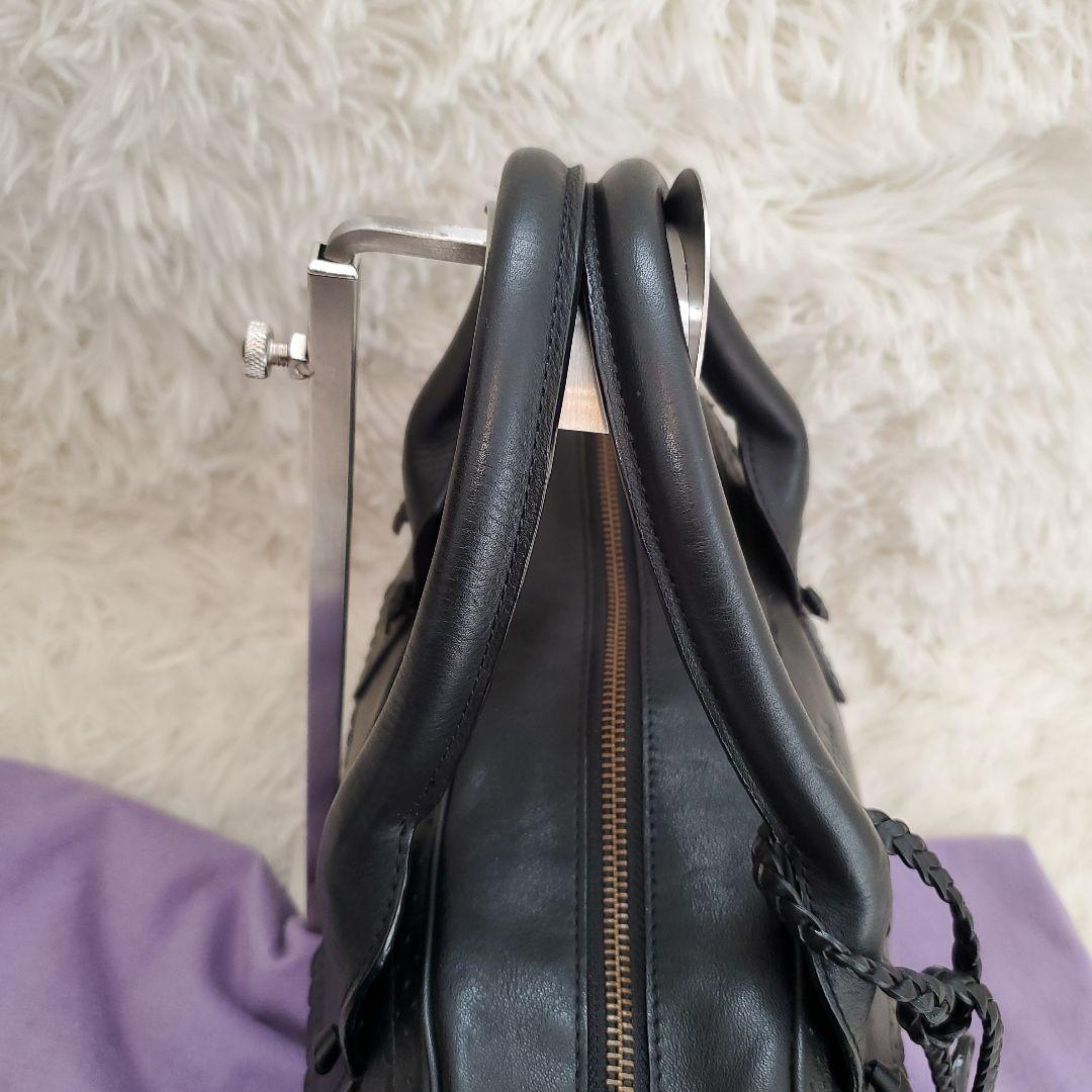 ⭐未使用級⭐ANNA SUI ミニ ボストンバッグ ブラック レザー 蝶