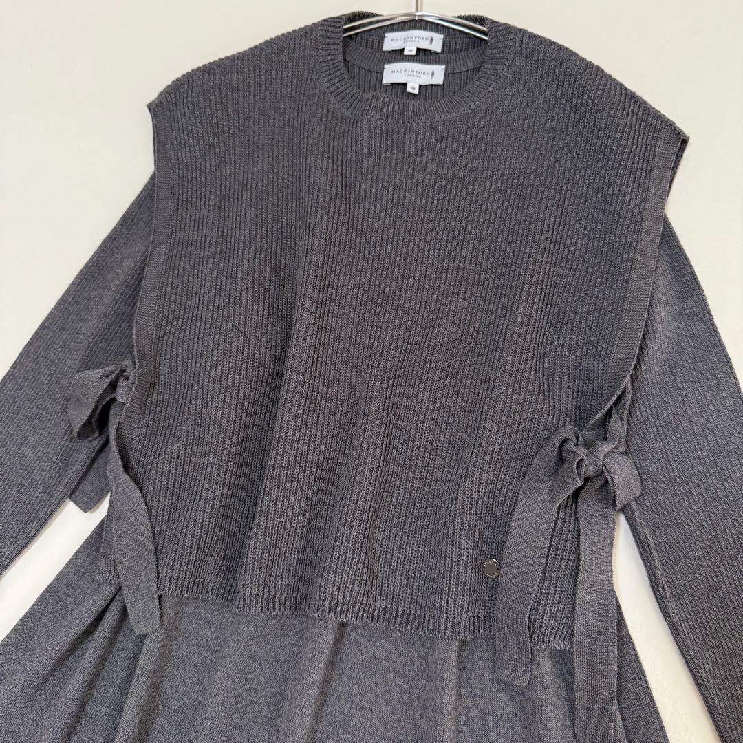 未使用級✨定価7.5万✨マッキントッシュロンドン　セットアップワンピース　グレー