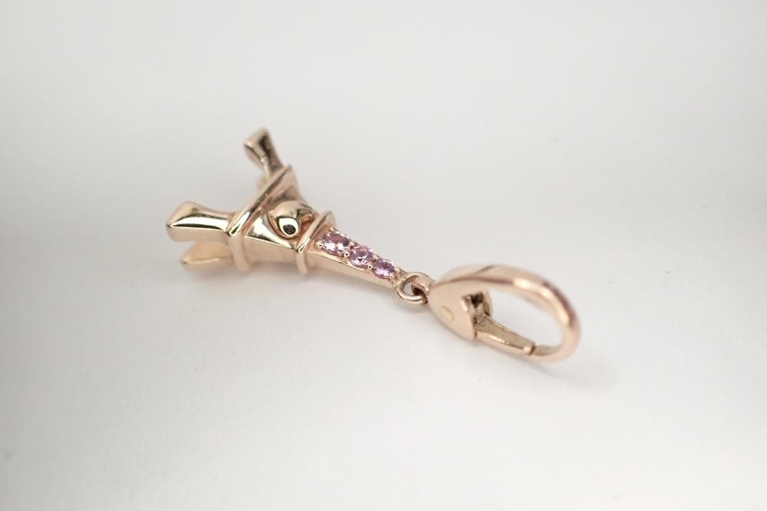 30/美品 ポンテヴェキオ K9PG エッフェル塔 ペンダントトップ チャーム