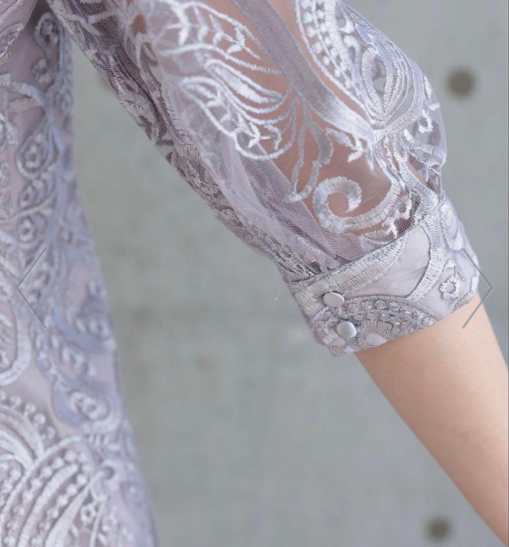 ショーン♡PREFERIR ドレス　刺繍レース　バックリボン　結婚式