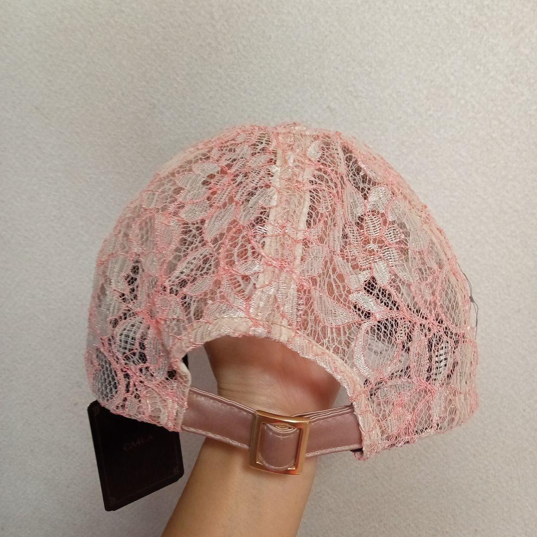 KA4LAピンク サテン レース キャップハット