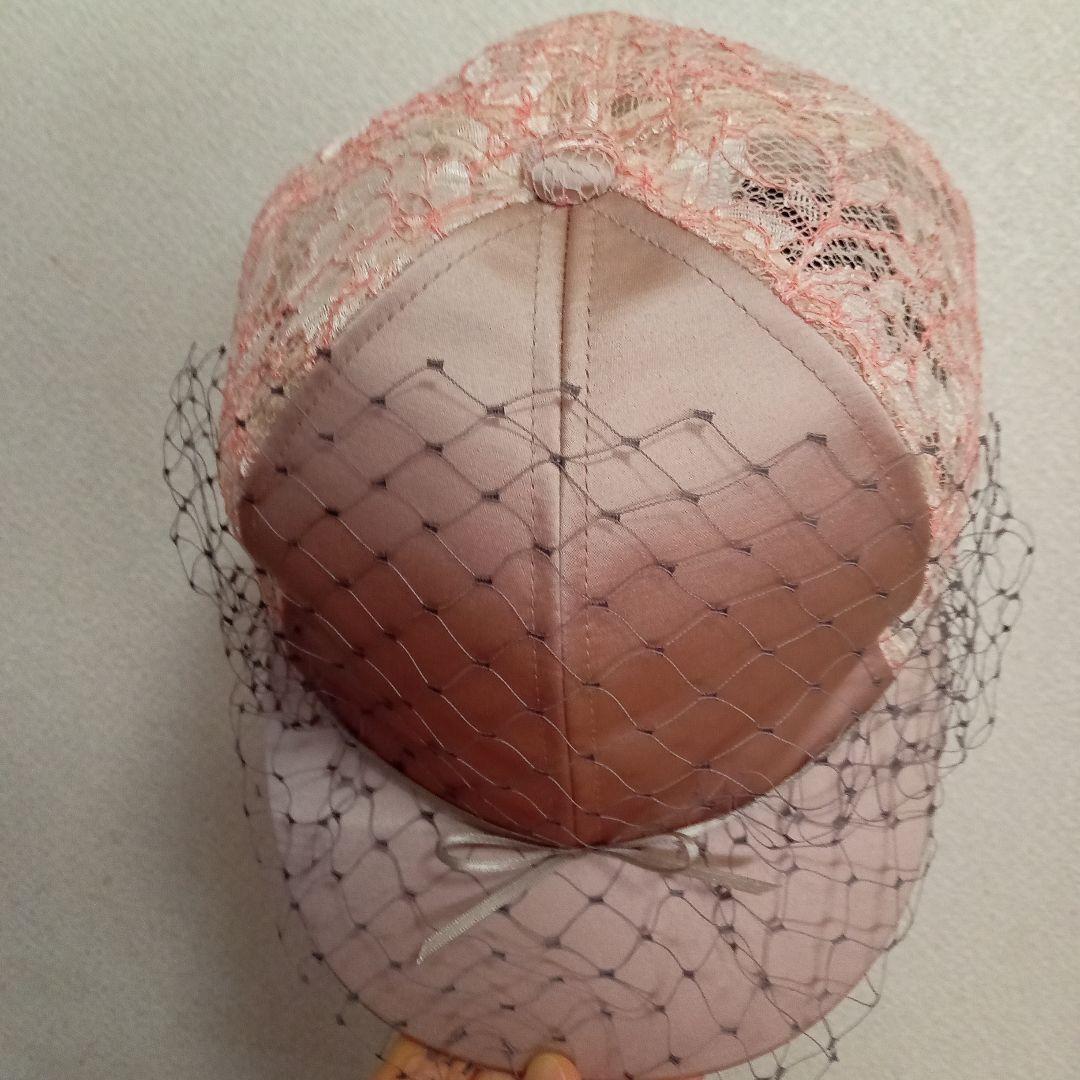 KA4LAピンク サテン レース キャップハット