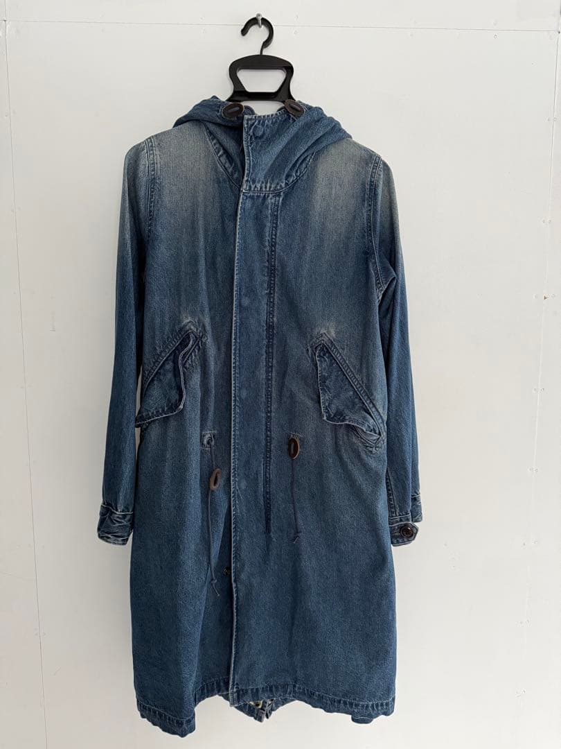 Johnbull フード付きデニムジャケット　モッズコート