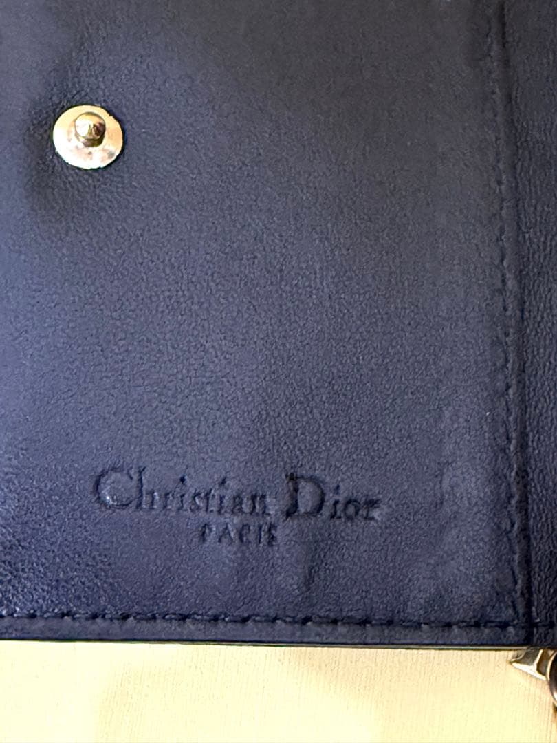 クリスチャンディオール　カナージュ　ブラック　レザー