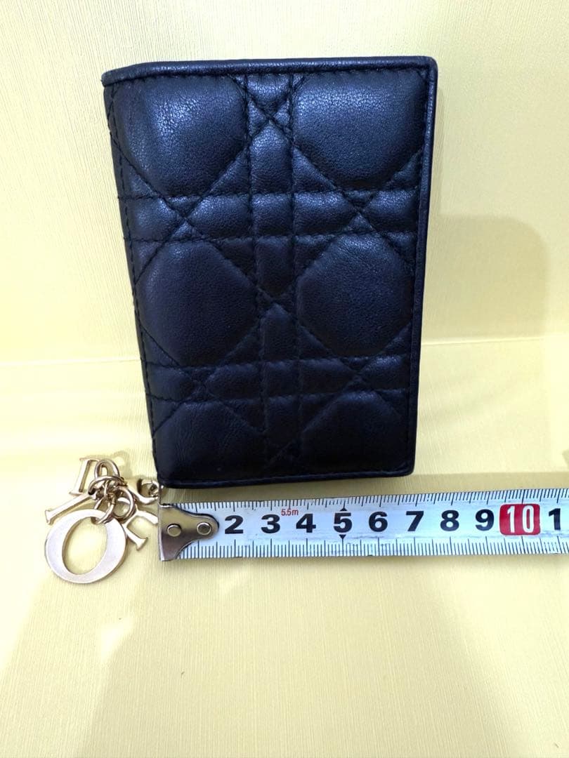 クリスチャンディオール　カナージュ　ブラック　レザー