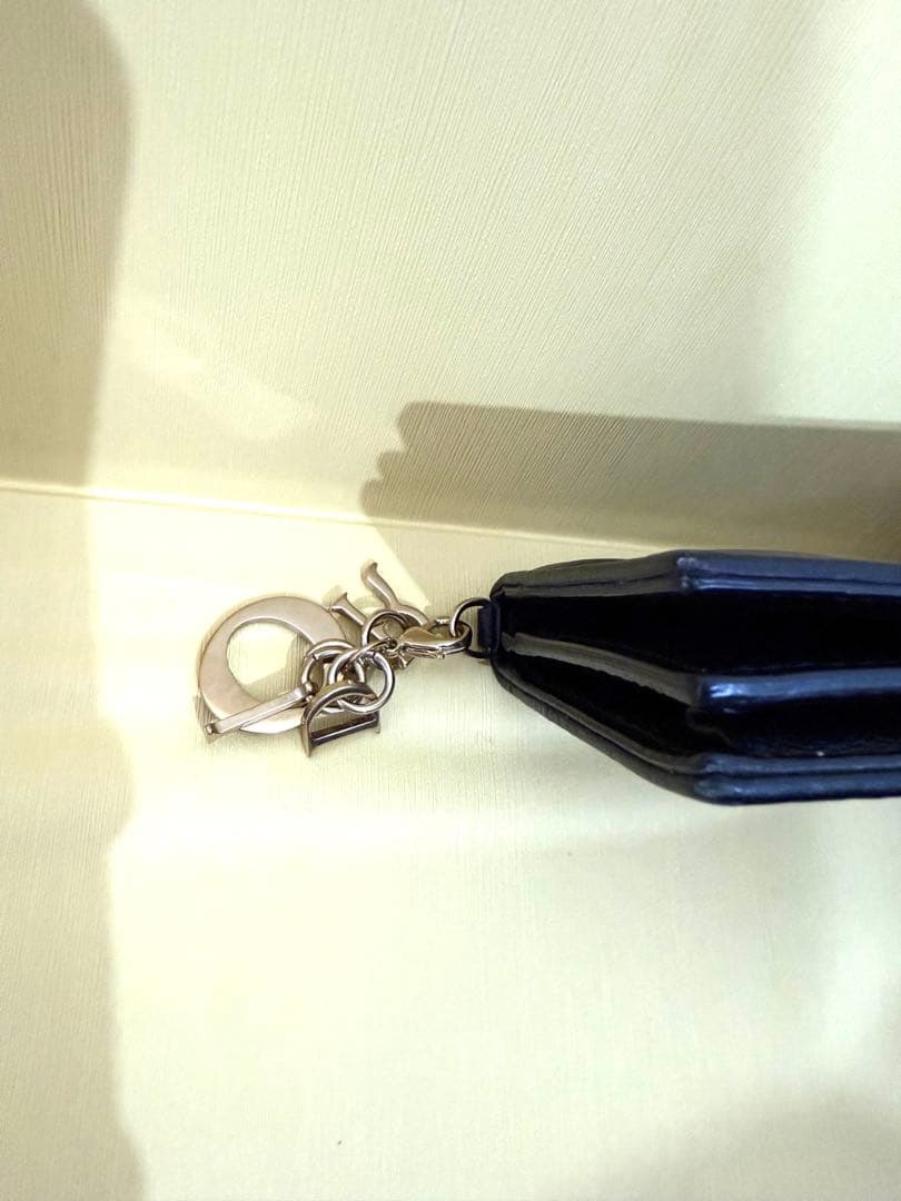 クリスチャンディオール　カナージュ　ブラック　レザー