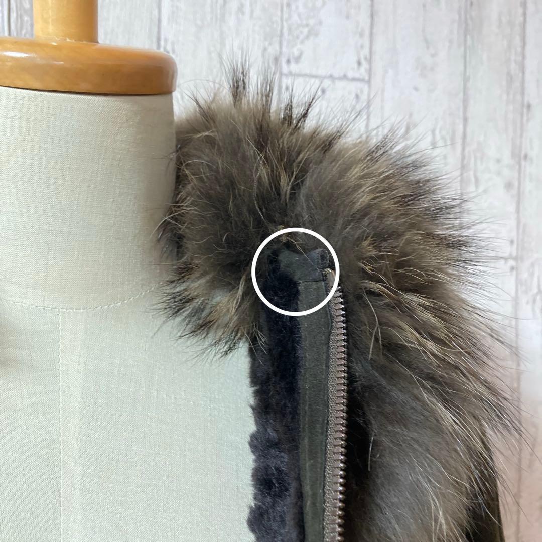 GRACE CONTINENTAL リアルファー 羊革 ムートンケープコート