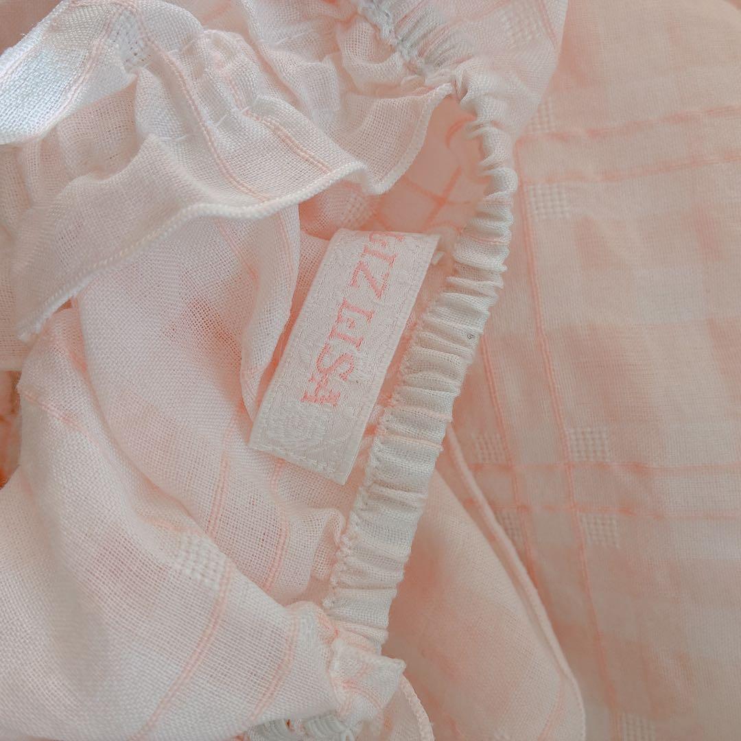 y2k LIZLISA チェック リボン チュニック ティアード キャミソール