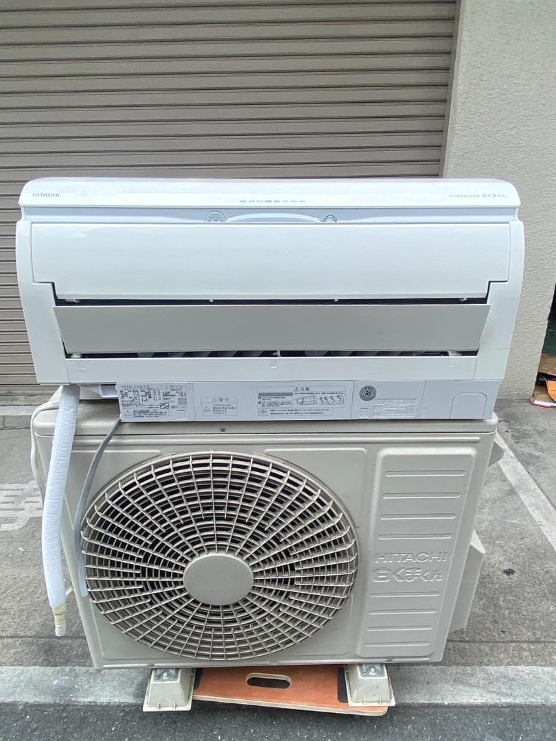 A619♠️エアコン 18畳 日立 白くまくん 冷暖房 単相200V 2021年