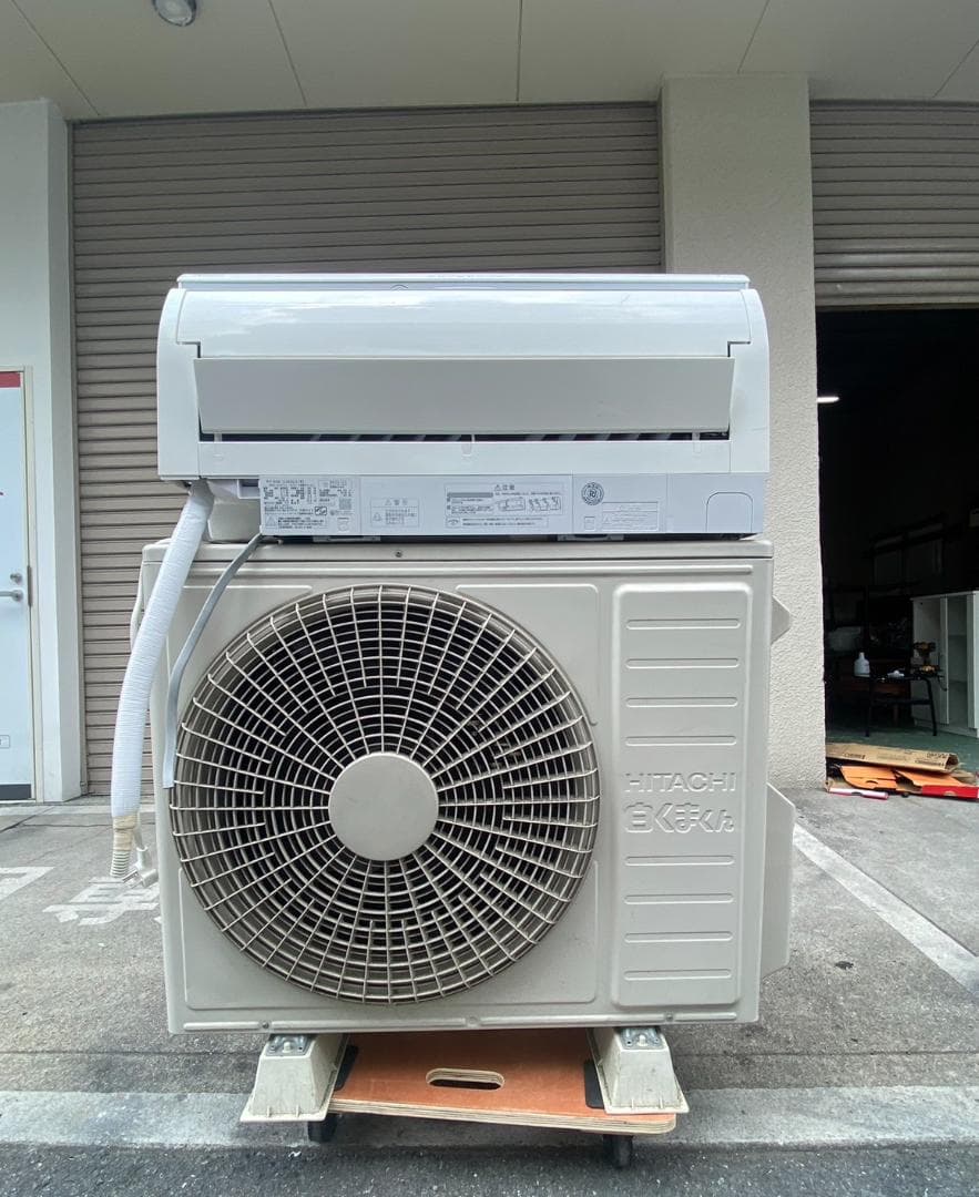 A619♠️エアコン 18畳 日立 白くまくん 冷暖房 単相200V 2021年
