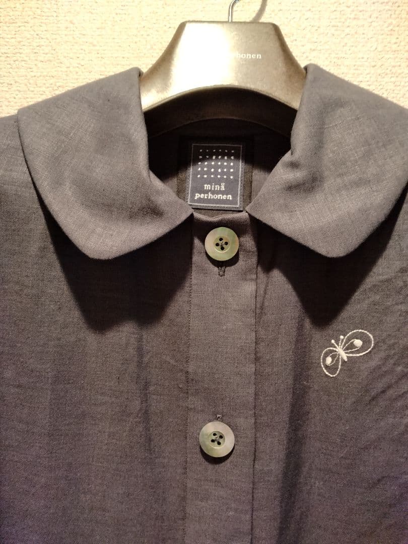 ミナペルホネン　コート 38 ami タンバリン　アネモネ